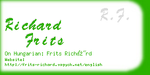 richard frits business card